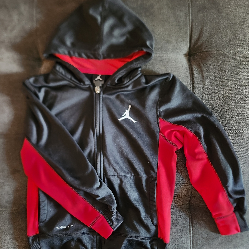 Nike Jordan Training Black and Red Zip-Up Hoodie